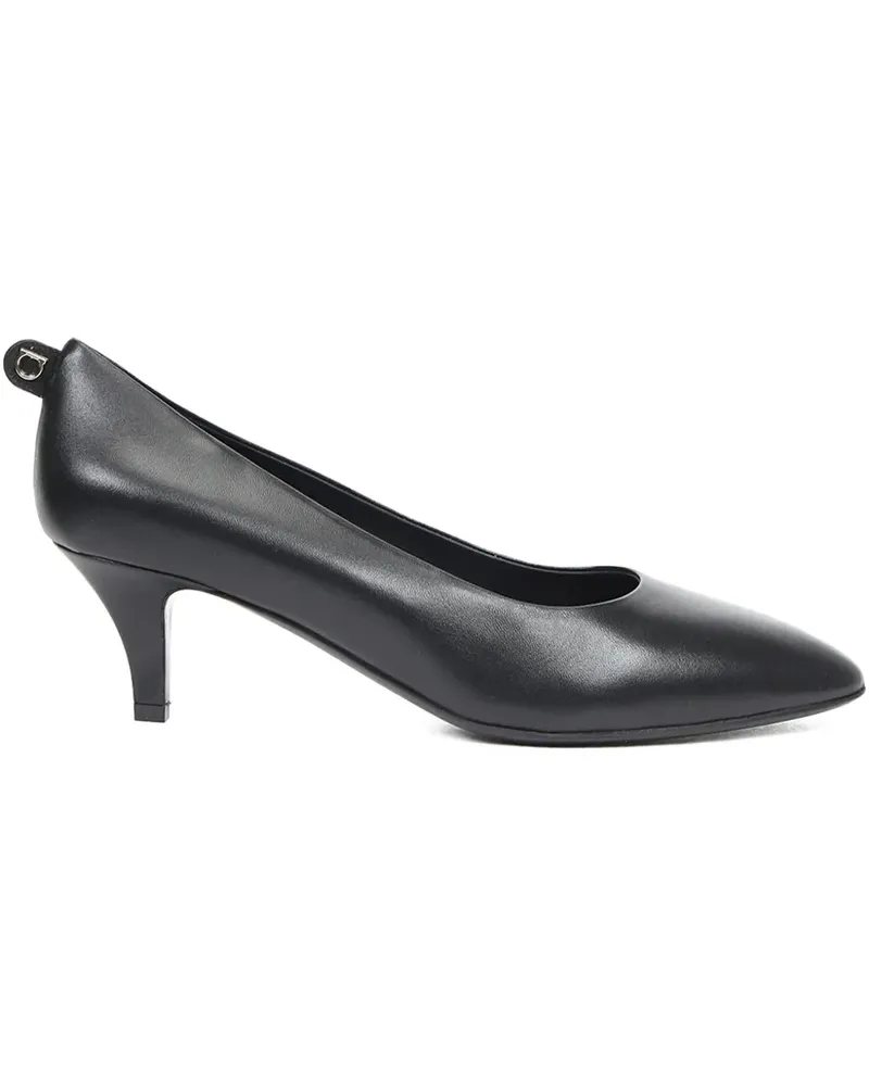 Ferragamo Kitten-Heel-Pumps aus Leder - Schwarz Schwarz