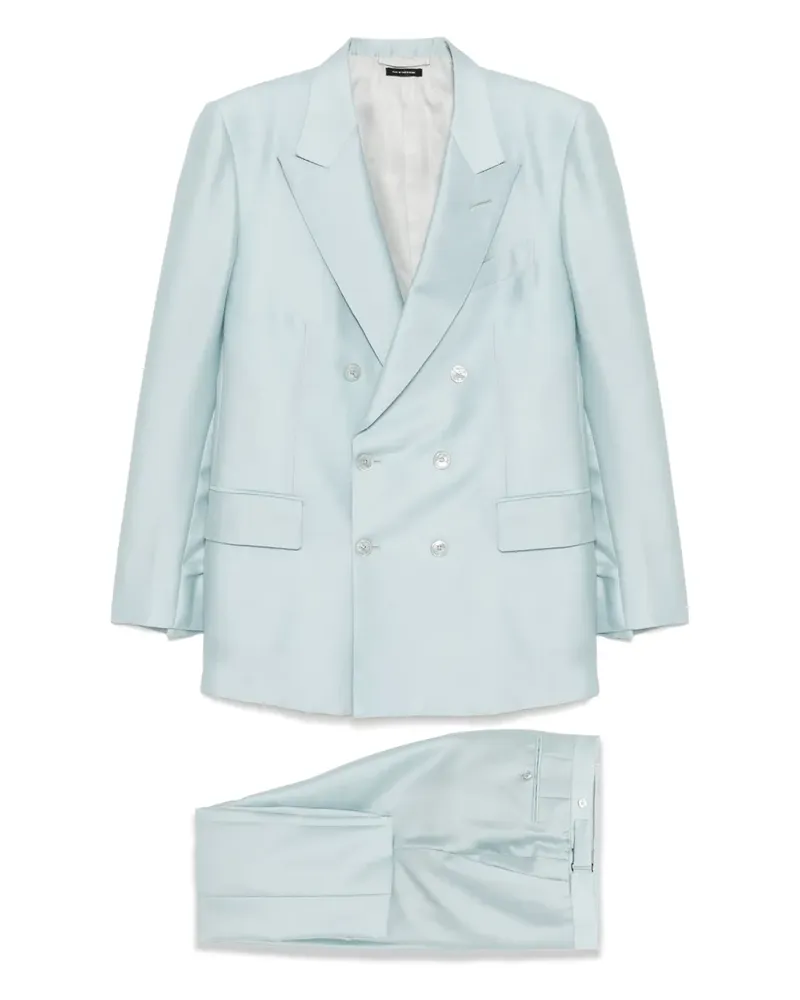 Tom Ford Doppelreihiger Anzug - Blau Blau