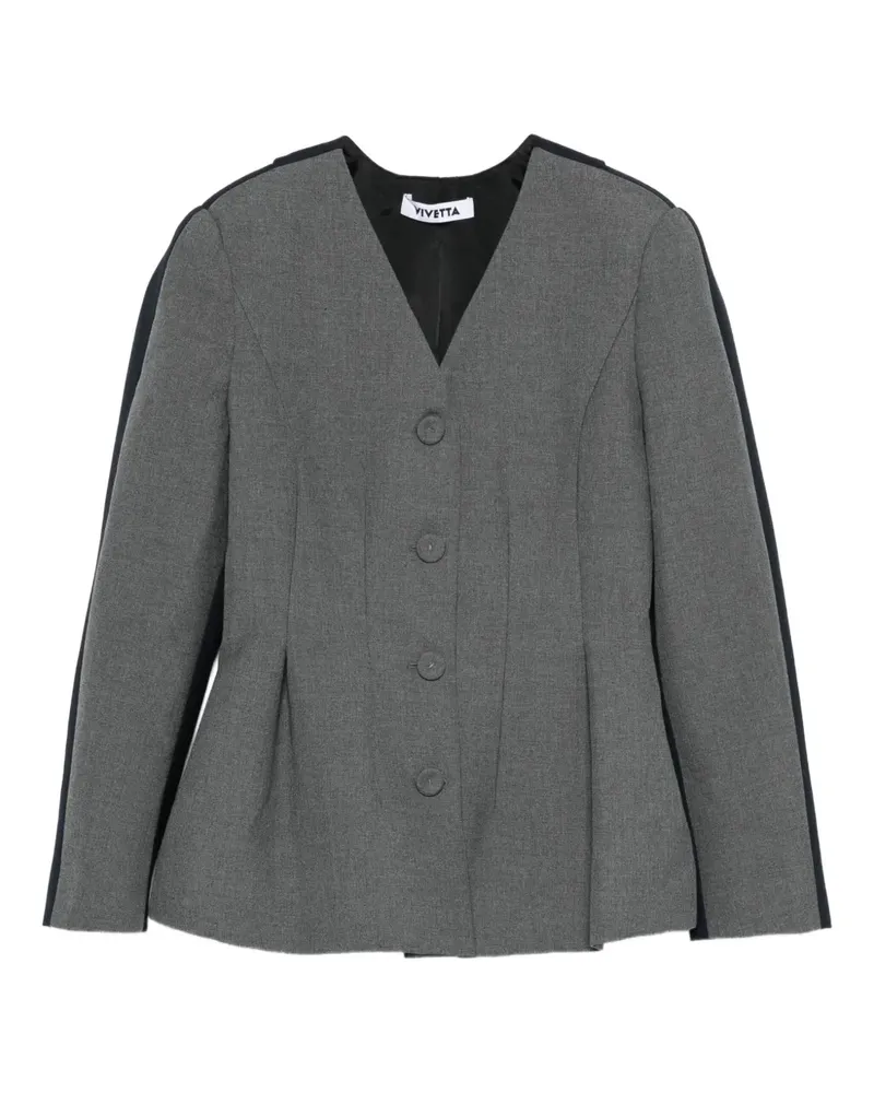 Vivetta Geknöpfte Jacke mit Einsätzen - Grau Grau