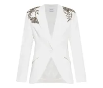 Blazer mit verzierten Schultern - Weiß
