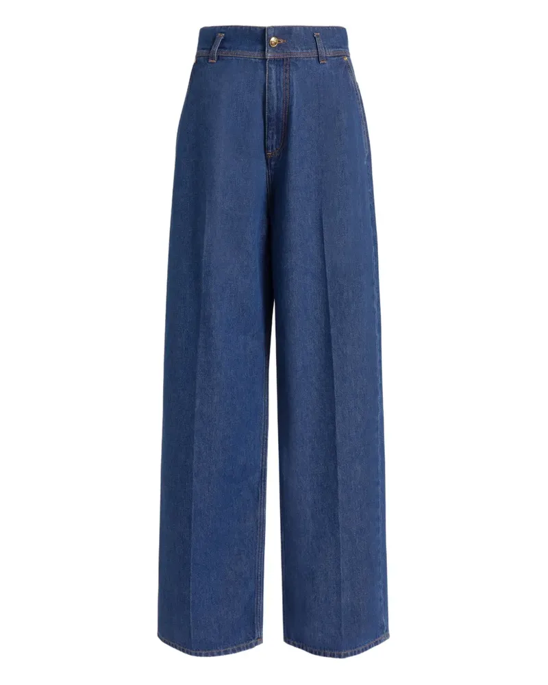 Alberta Ferretti Jeans mit Logo-Detail - Blau Blau