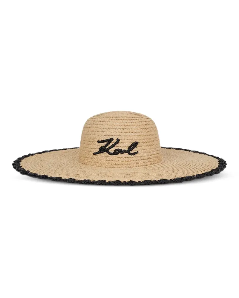 Karl Lagerfeld Sonnenhut mit Wellenkante - Nude Nude