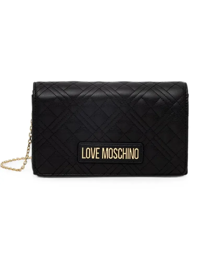 Moschino Umhängetasche mit Logo - Schwarz Schwarz