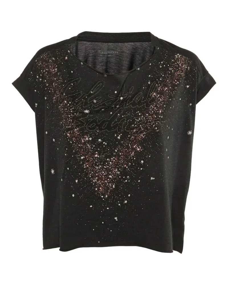 AllSaints Celestial Pina T-shirt - Schwarz Schwarz