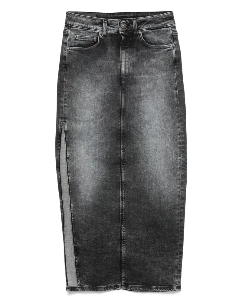 Dondup Midirock aus Denim - Schwarz Schwarz