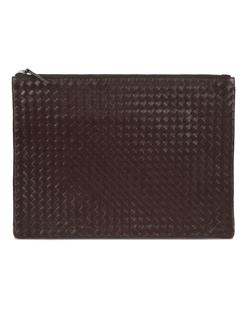 Dragon Diffusion Gewebte A4 Clutch - Braun Braun