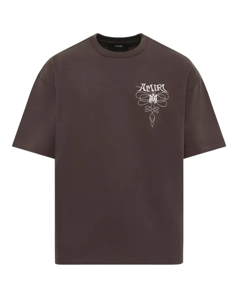 Amiri T-Shirt mit Logo-Print - Braun Braun