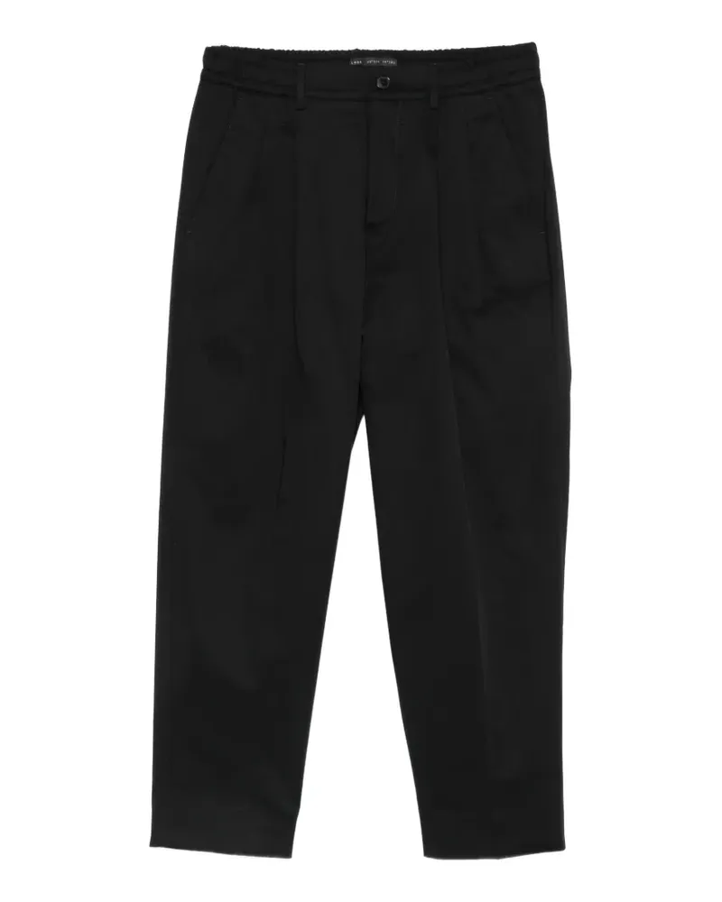 Low Brand Gerade Hose mit Bundfalten - Schwarz Schwarz