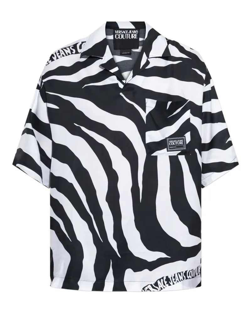 Versace Jeans Hemd mit Zebra-Print - Schwarz Schwarz