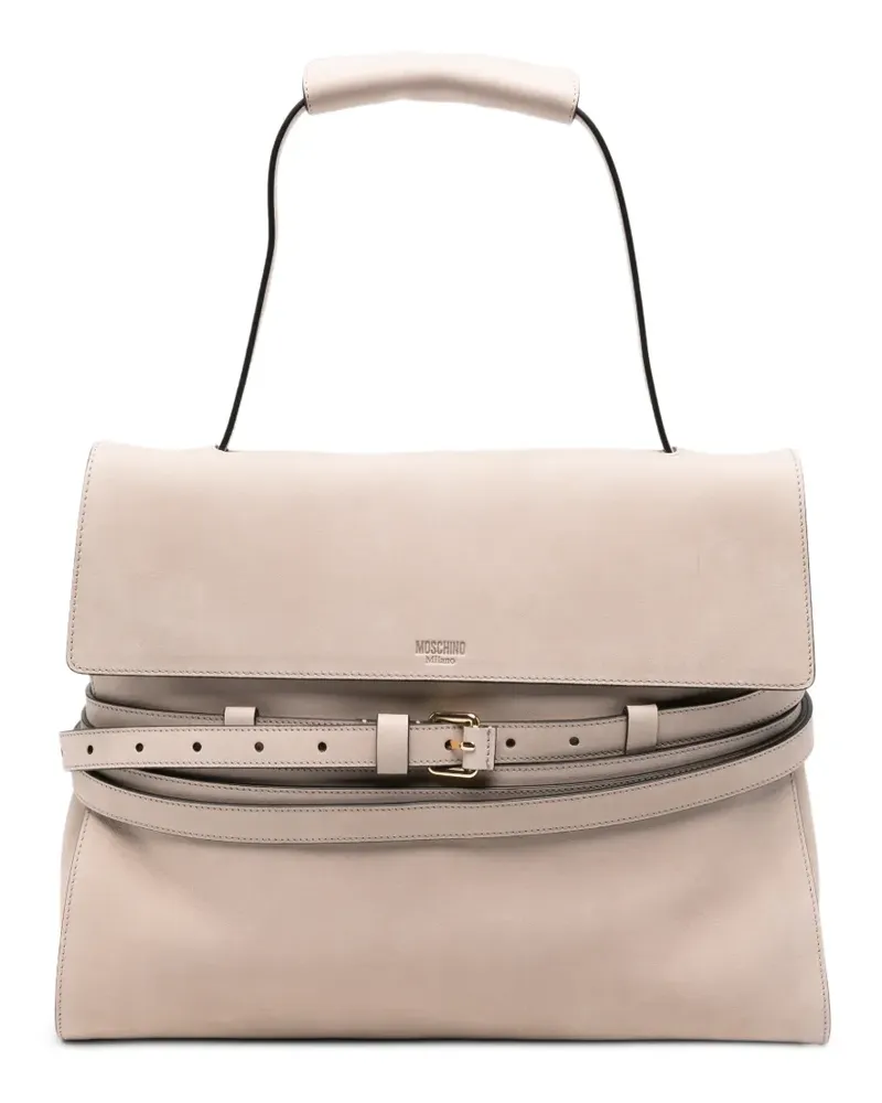 Moschino Schultertasche mit Gürtel - Nude Nude