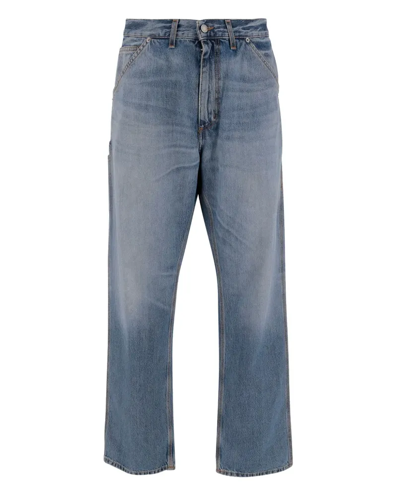 Haikure Jeans mit Kontrastnaht - Blau Blau