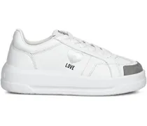 Sneakers mit Plateausohle - Weiß