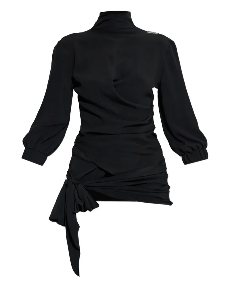 ATTICO Bluse mit Schleife - Schwarz Schwarz