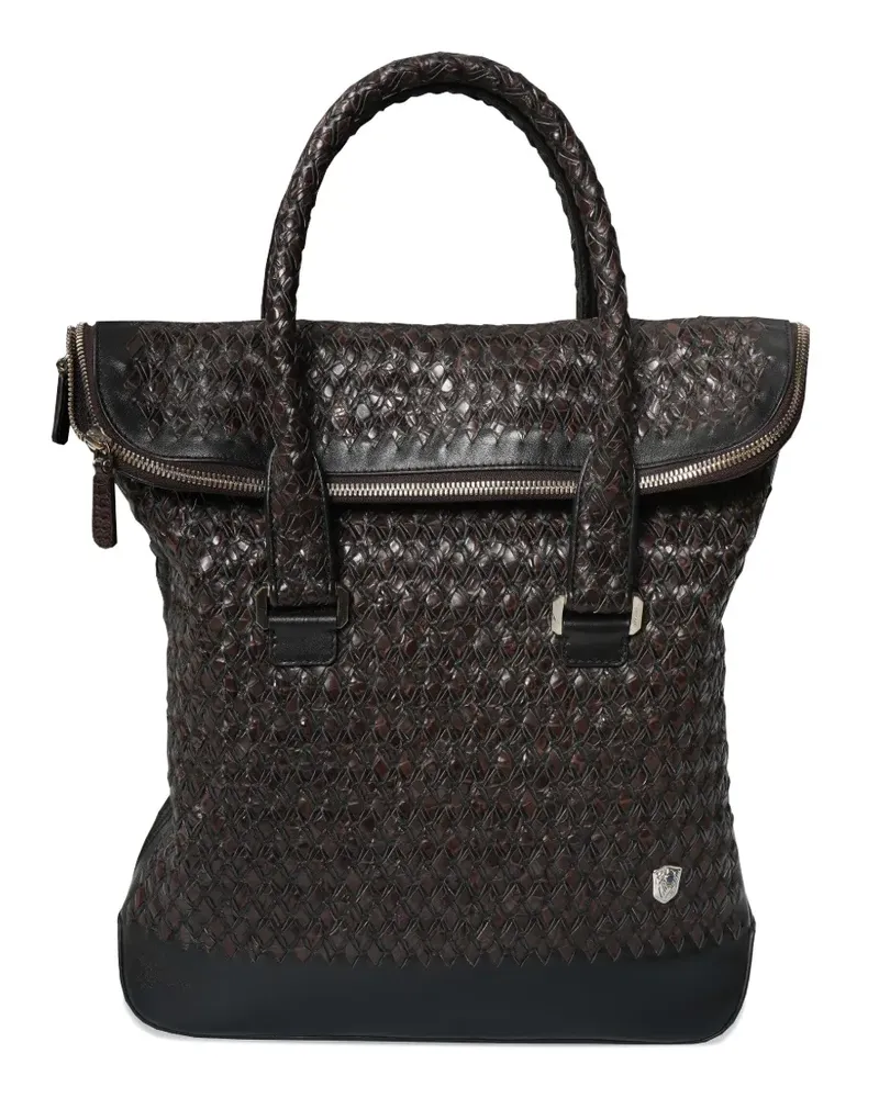 LARDINI Gewebter Tardini Tote Bag aus Kalbsleder - Braun Braun