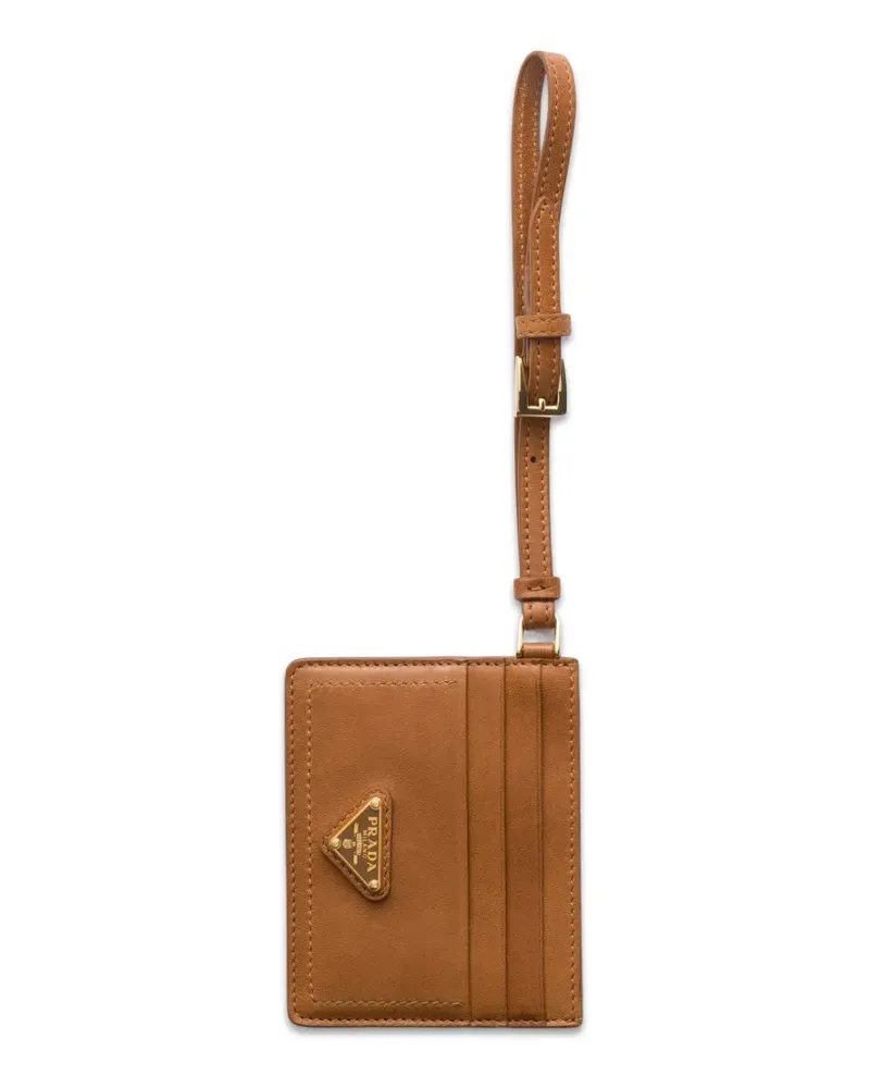Prada nappa-leather card holder - Nude Nude