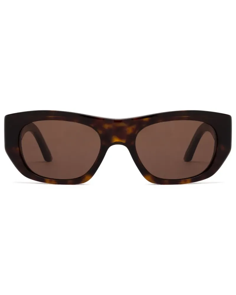 Alexander McQueen Sonnenbrille mit Logo-Print - Braun Braun