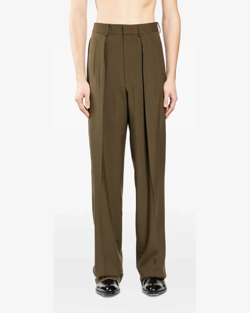 Tom Ford double-pleat wool trousers - Grün Grün