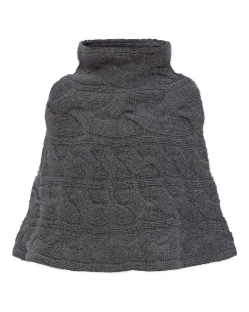 Lisa Yang Rollkragenpullover mit Zopfmuster - Grau Grau