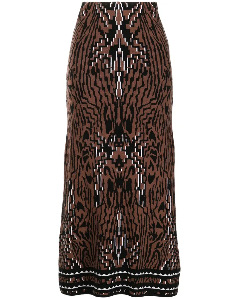 Hayley Menzies Midirock mit Tiger - Braun Braun