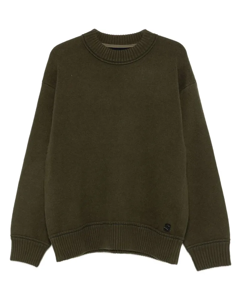 Sacai Pullover mit gerippten Details - Grün Grün
