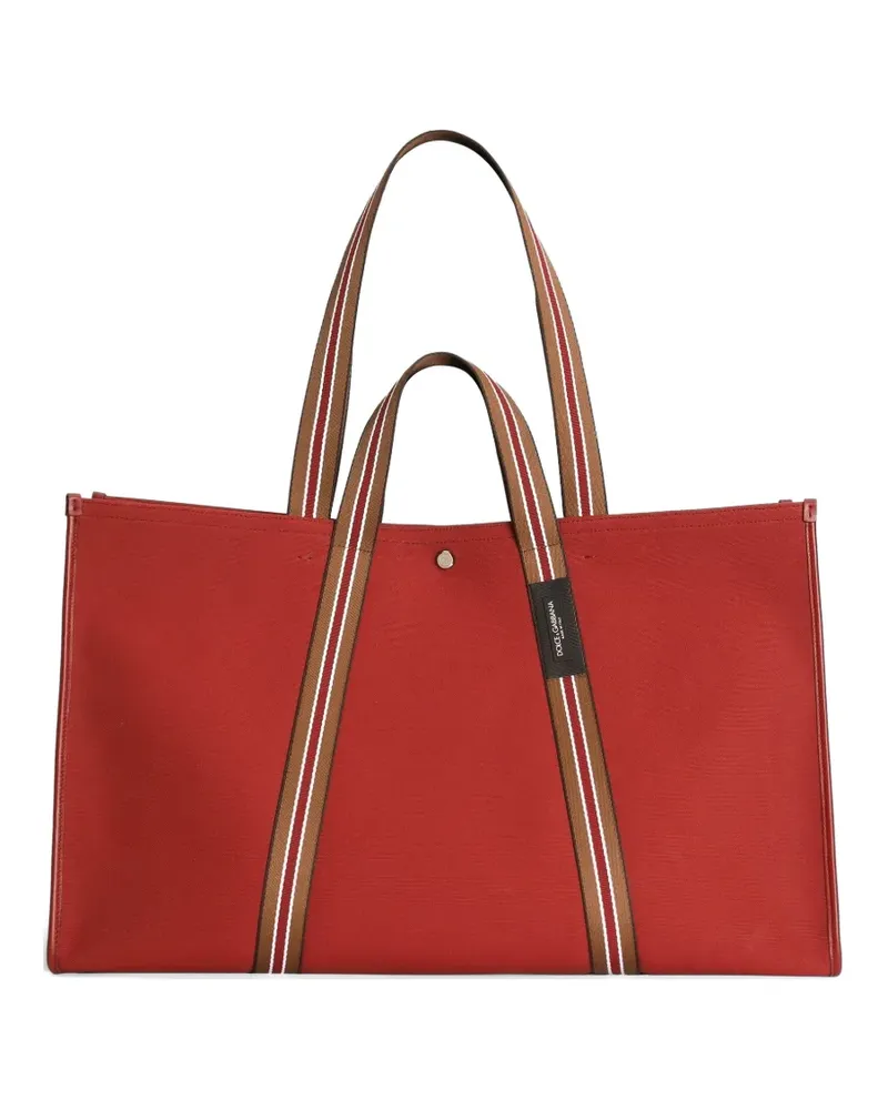 Dolce & Gabbana Essenza Shopping Bag aus Canvas - Rot Rot