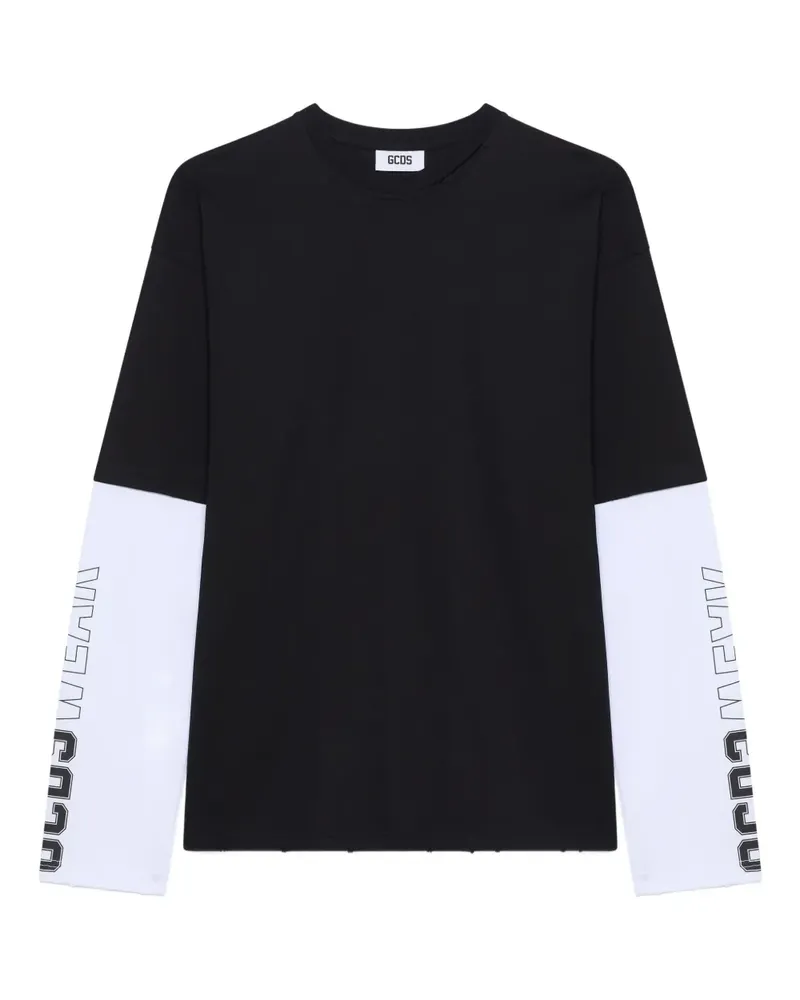 GCDS long sleeve T-shirt - Schwarz Schwarz