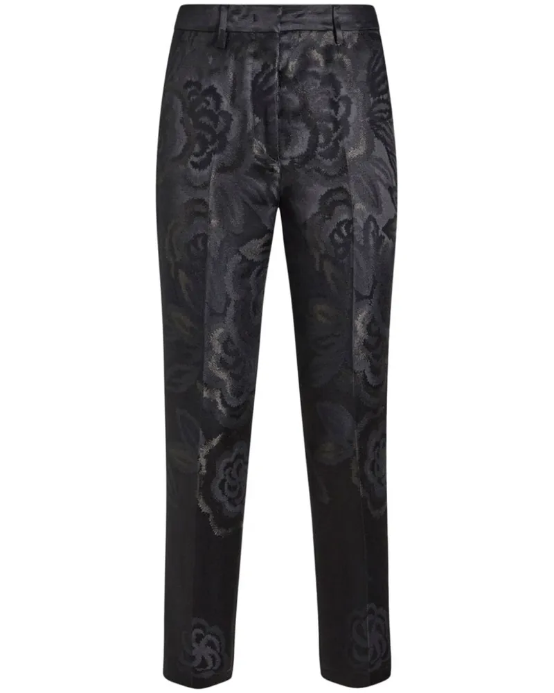 Etro Tapered-Hose mit Jacquardmuster - Schwarz Schwarz