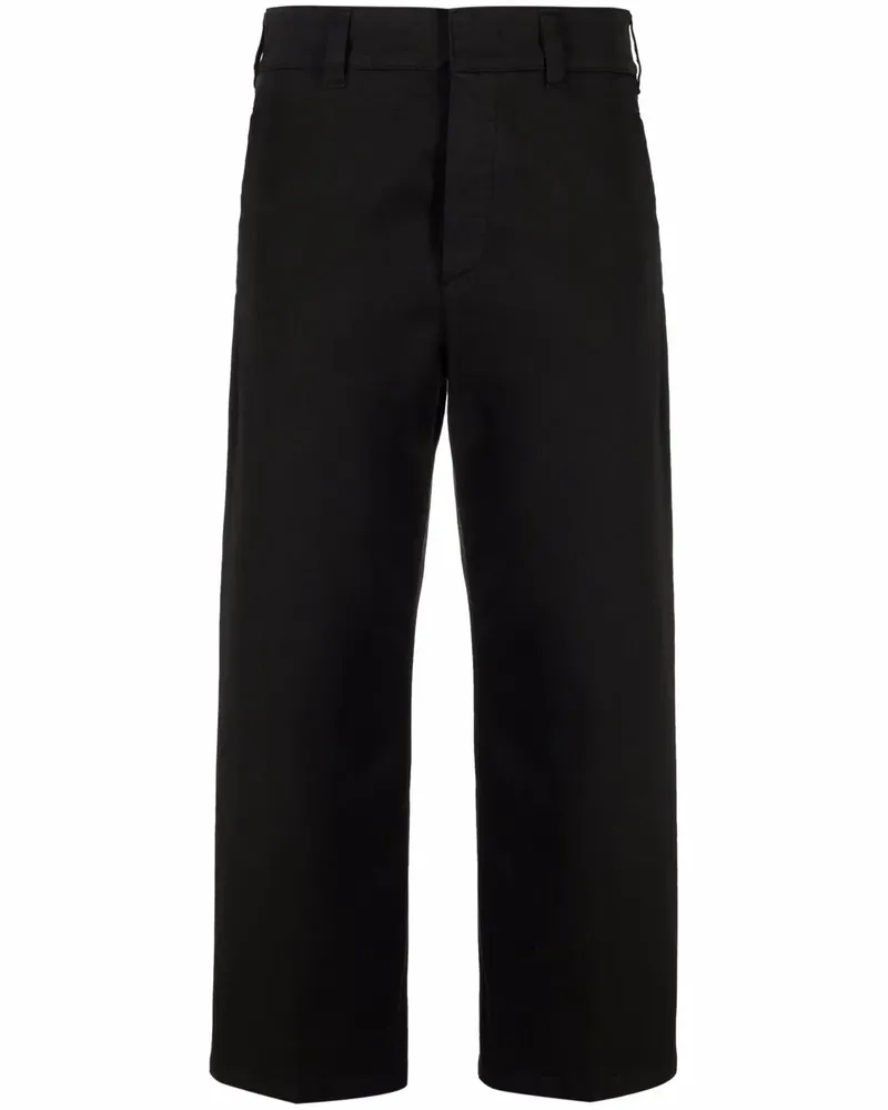 Department 5 Gerade Cropped-Hose - Schwarz Schwarz
