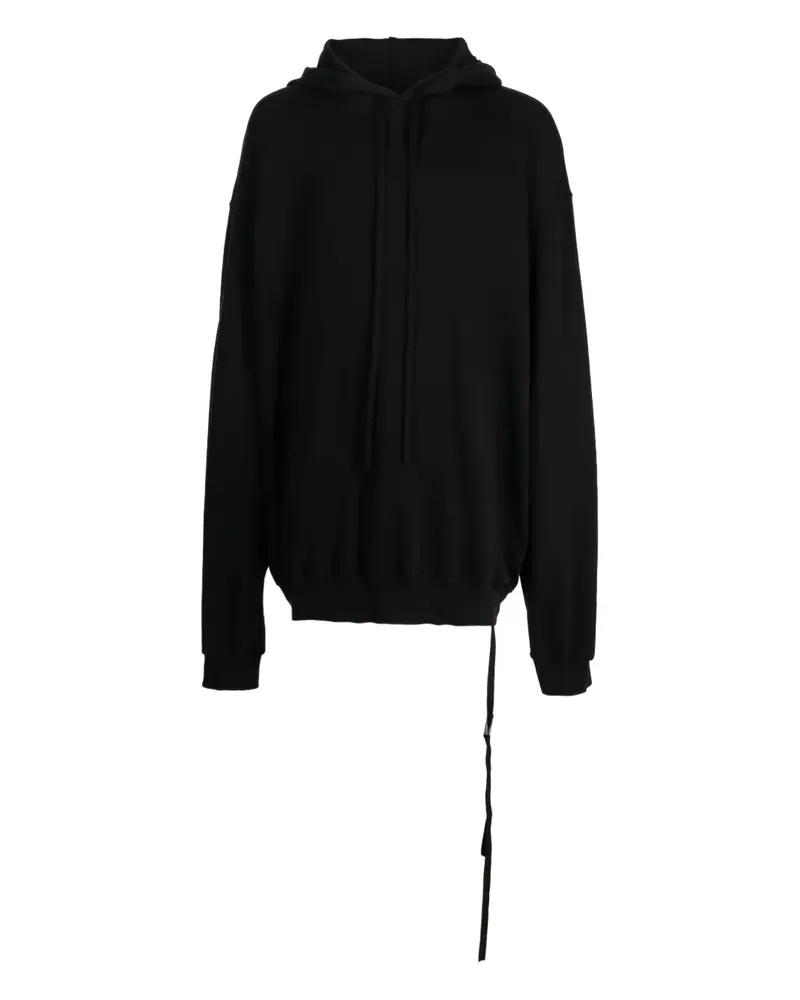 Ann Demeulemeester Hoodie mit Kordelzug - Schwarz Schwarz