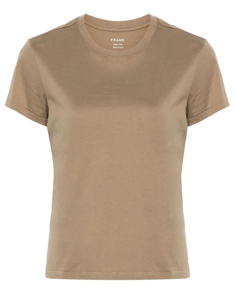 Frame Denim T-Shirt mit kurzen Ärmeln Nude