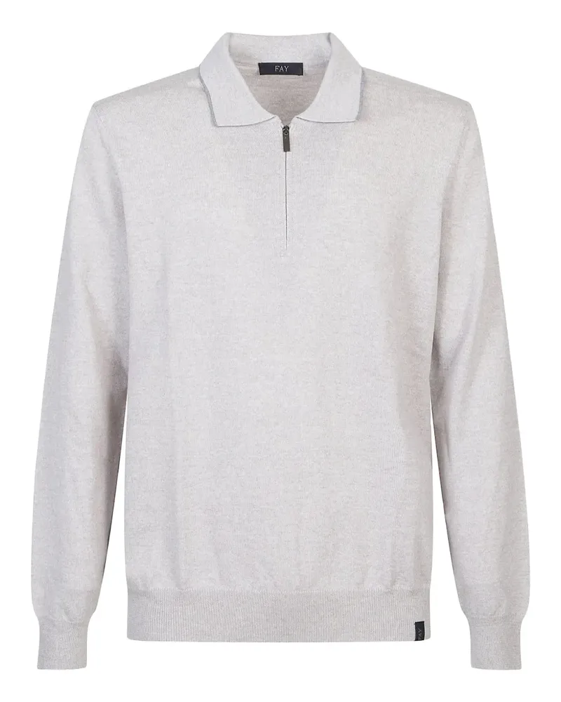 Fay Poloshirt mit Reißverschluss - Grau Grau