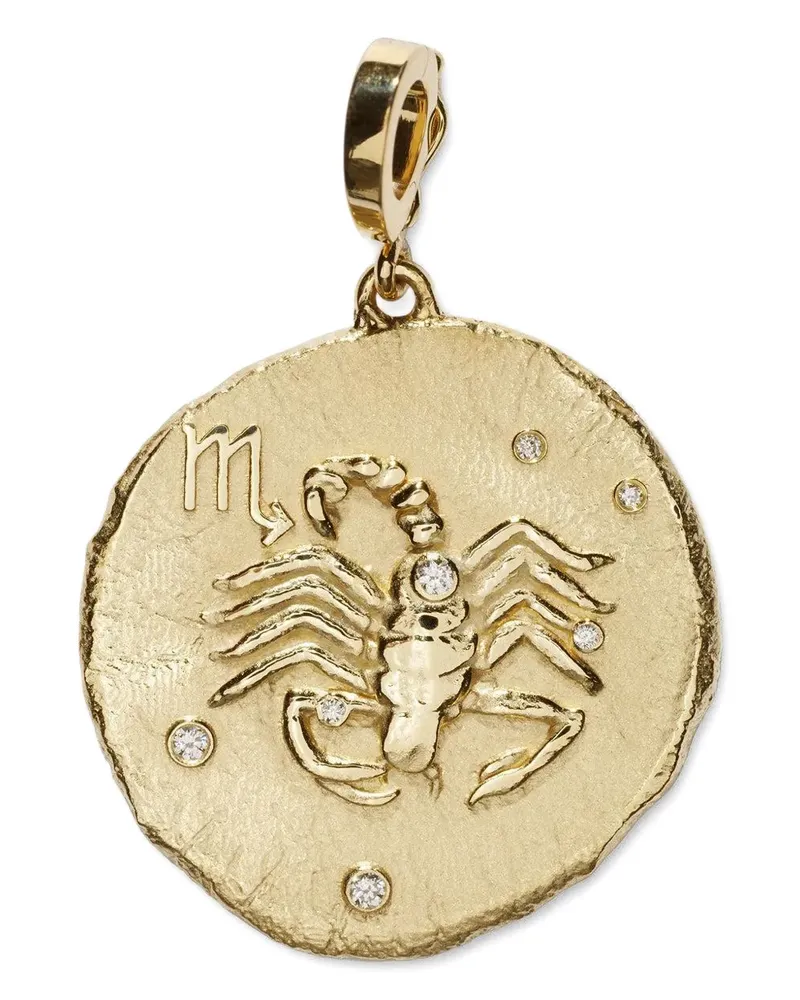 AZLEE 18kt Of The Stars Scorpio Gelbgoldhalskette mit Anhänger Gold