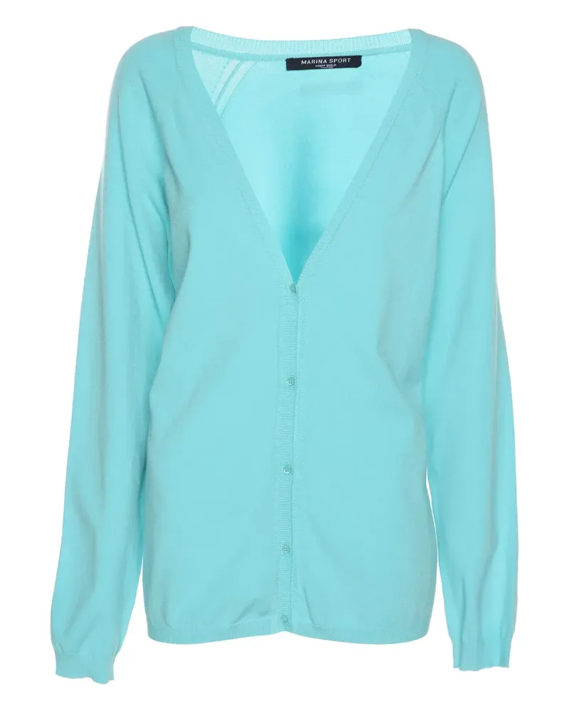 Marina Rinaldi Langärmeliger Cardigan - Blau Blau