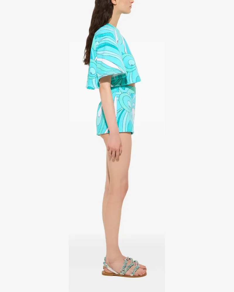 Emilio Pucci Shorts mit Marmo-Print - Blau Blau