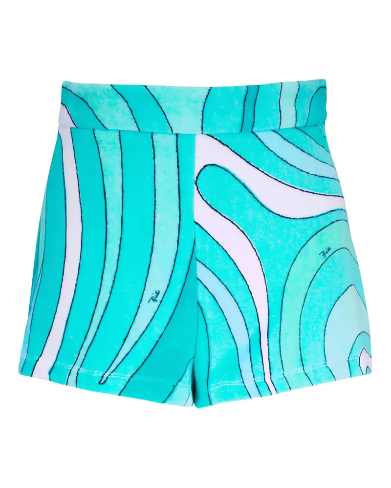Emilio Pucci Shorts mit Marmo-Print - Blau Blau