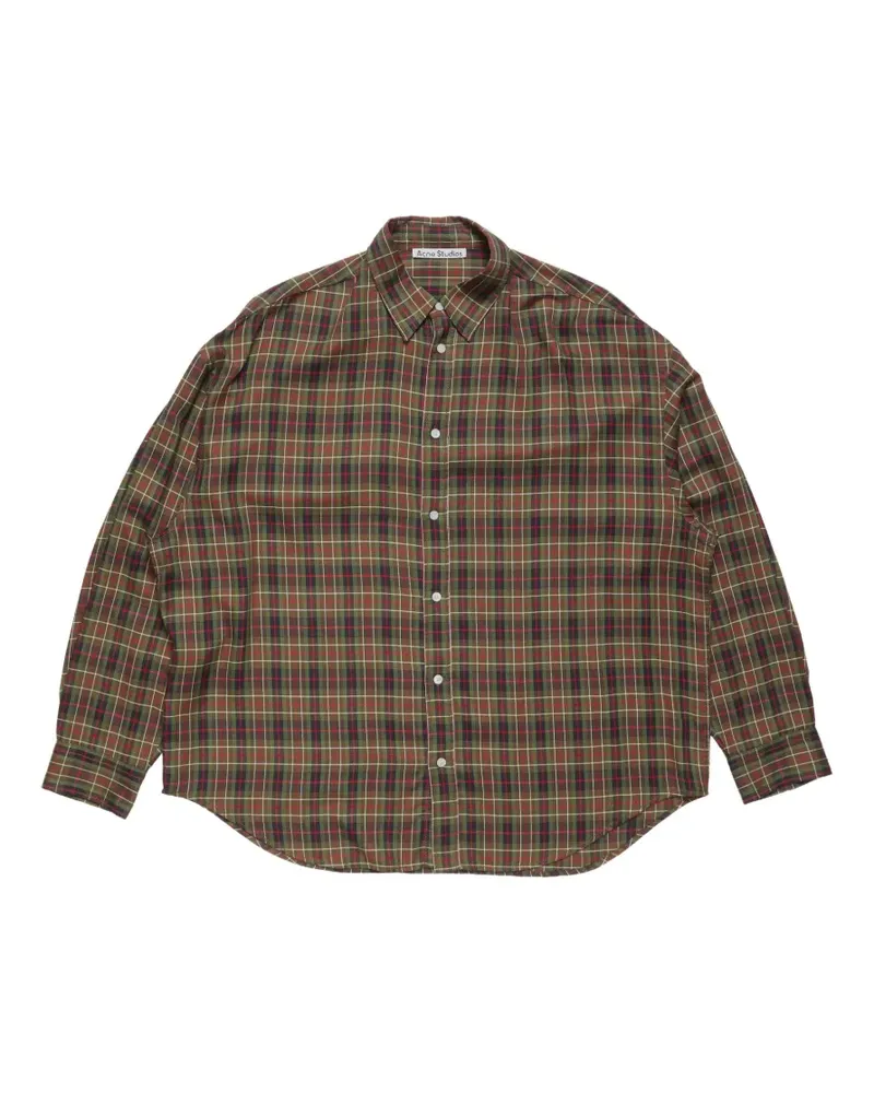 Acne Studios flannel button-up shirt - Grün Grün