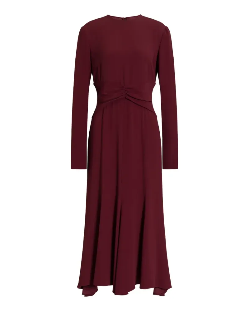 Alberta Ferretti Midikleid mit Raffungen - Rot Rot