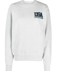 SPORTY & RICH Sweatshirt mit Logo-Print Grau