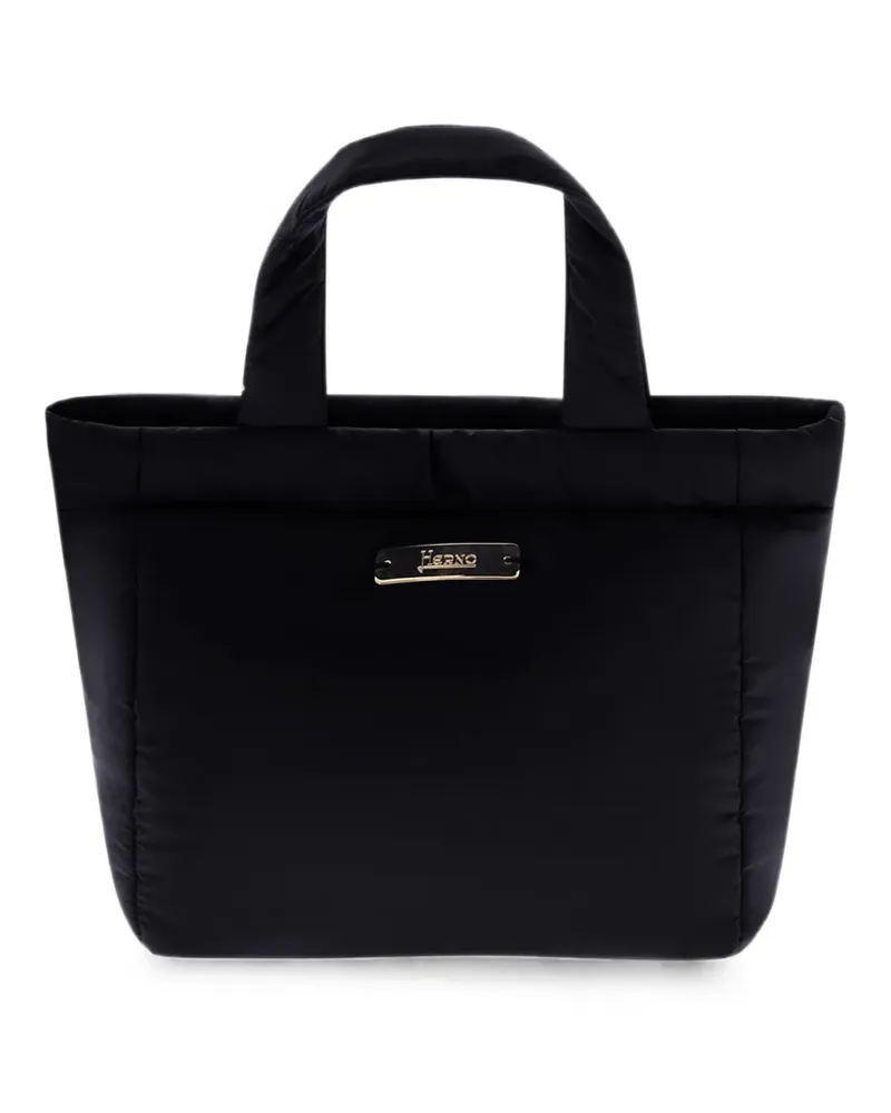 Herno padded logo-plaque tote bag - Schwarz Schwarz