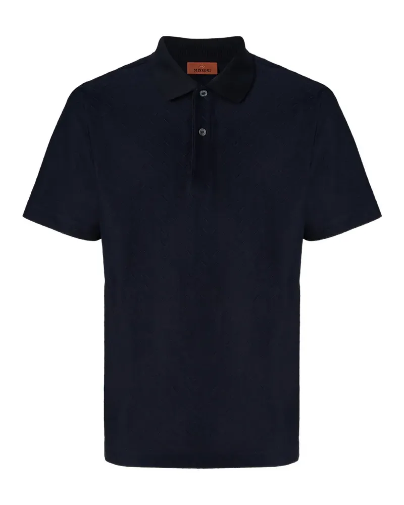 Missoni Poloshirt mit Zickzackmuster - Blau Blau