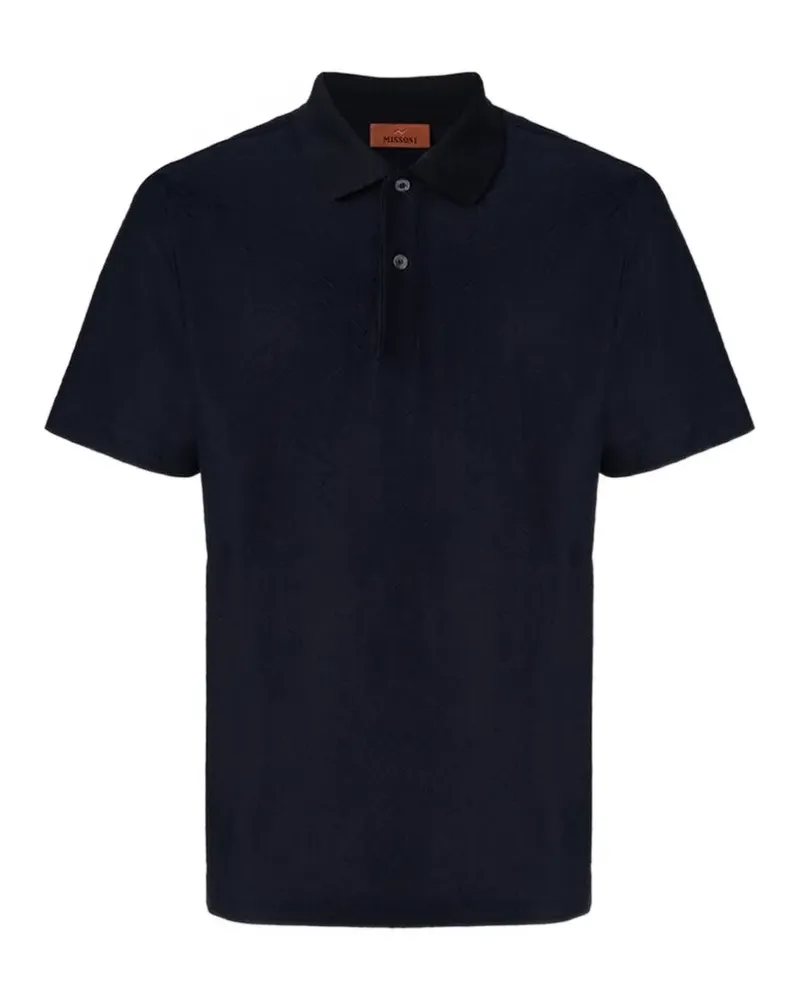 Missoni Poloshirt mit Zickzackmuster - Blau Blau