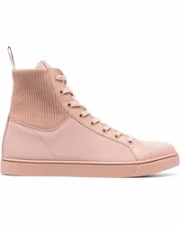 Gianvito Rossi High-Top-Sneakers mit gestrickten Einsätzen Rosa