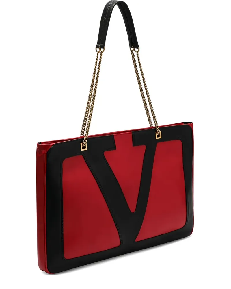 Valentino Garavani Mittelgroßer Viva Superstar Tote Bag aus Nappaleder - Rot Rot