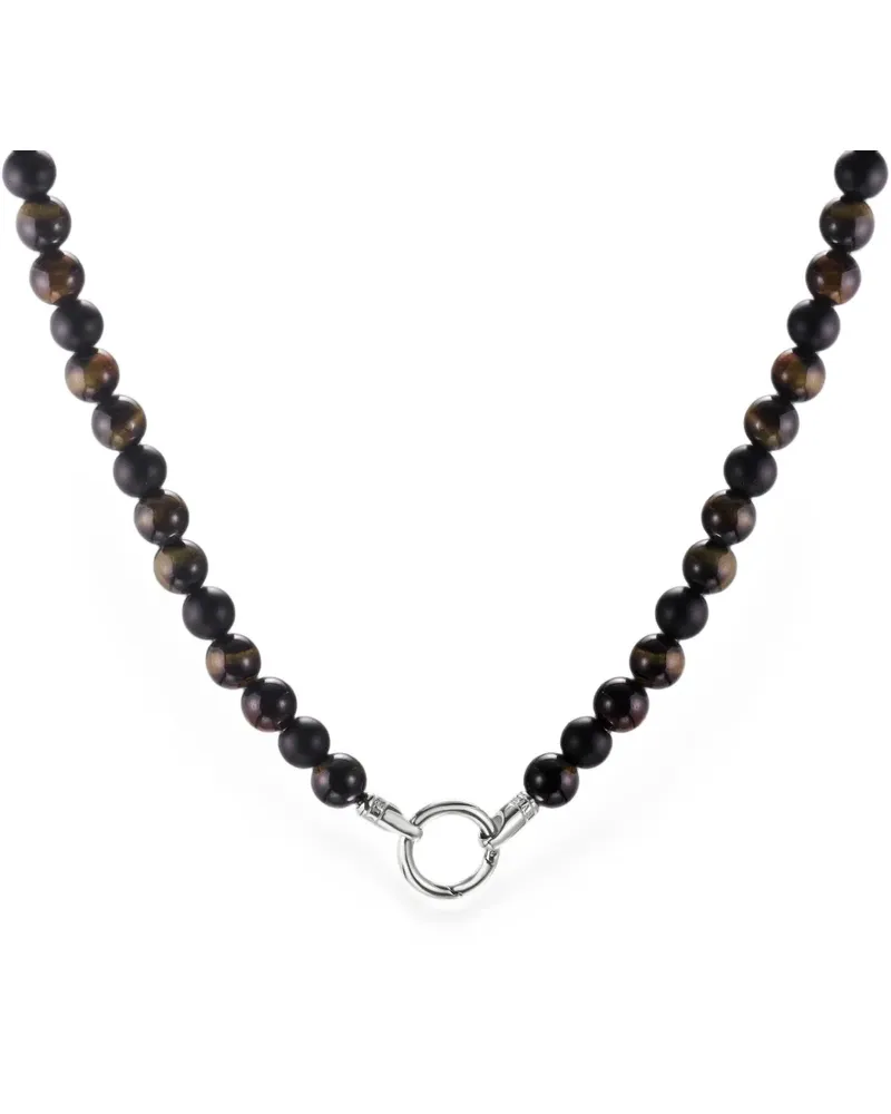 Thomas Sabo Obsidian Halskette mit Tigerauge - Schwarz Schwarz