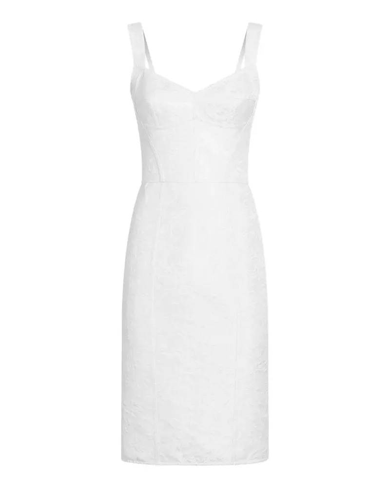 Dolce & Gabbana corsetry brocade dress - Weiß Weiß