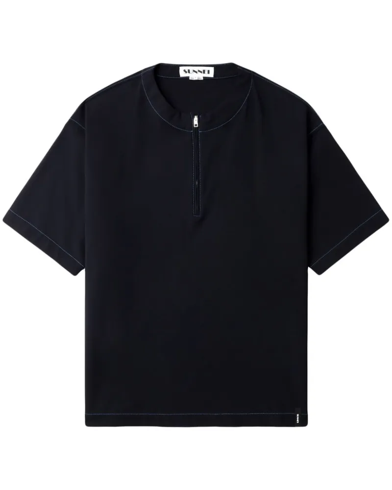 SUNNEI T-Shirt mit Logo-Patch - Blau Blau