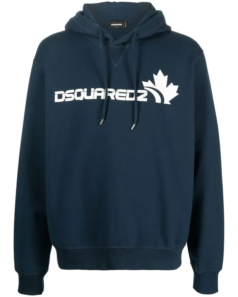 Dsquared2 Hoodie mit Logo-Print - Blau Blau