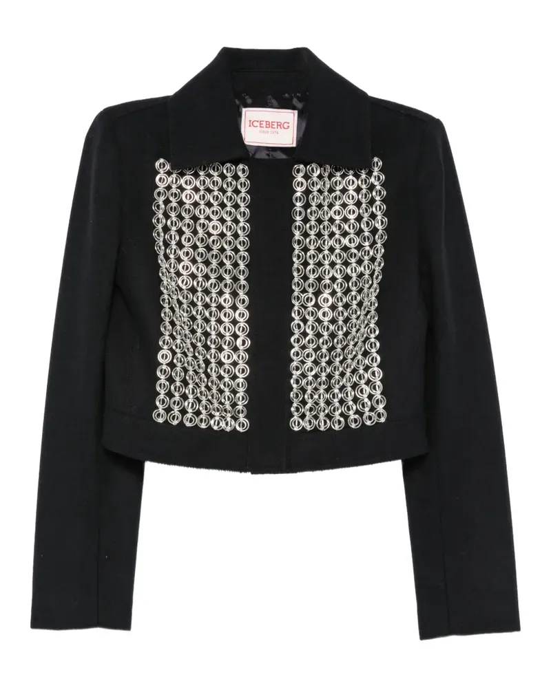 Iceberg Verzierte Cropped-Jacke - Schwarz Schwarz