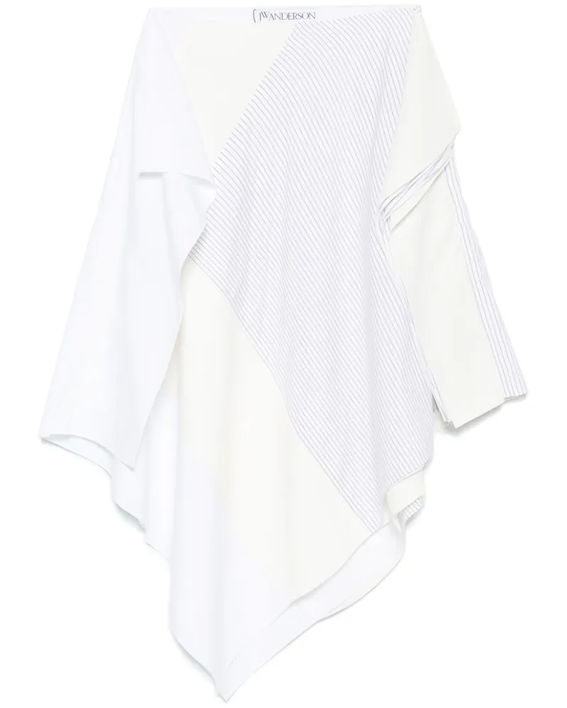 J.W.Anderson Asymmetrischer Midirock - Weiß Weiß
