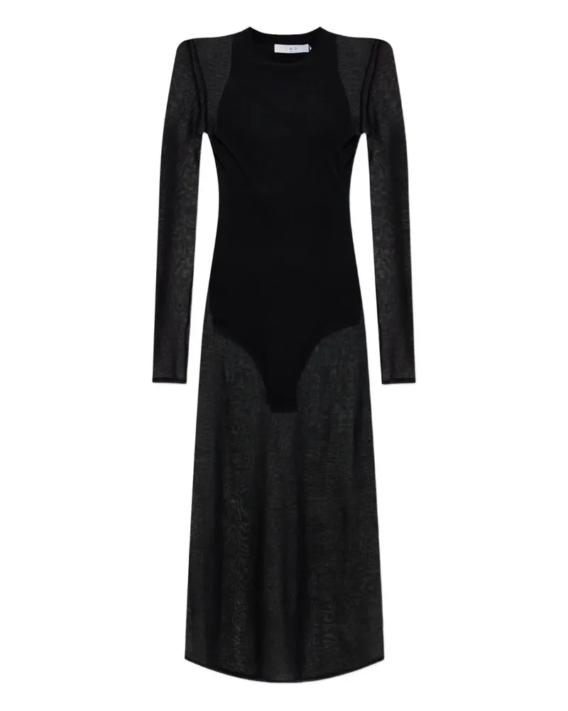 IRO Emala Kleid mit transparenten Einsätzen - Schwarz Schwarz